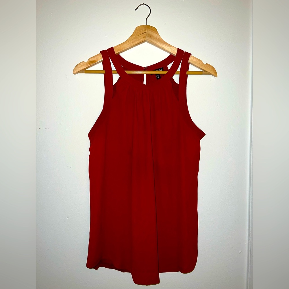 Dark Red Express Strappy Tank Top